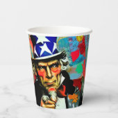 American Uncle Sam Papieren Bekers (Achterkant)