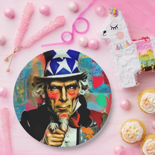 American Uncle Sam Papieren Bordje (Feest)