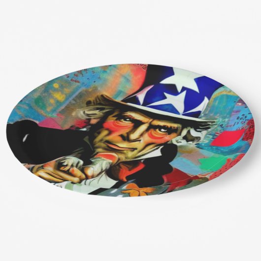 American Uncle Sam Papieren Bordje (Gekanteld)
