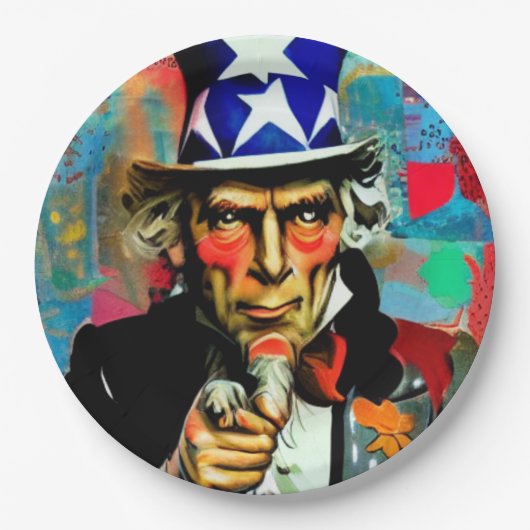 American Uncle Sam Papieren Bordje (Voorkant)