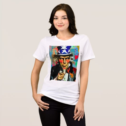 American Uncle Sam Tri-Blend Shirt (Voorkant volledig)