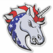 American Unicorn Sticker (Voorkant)