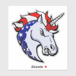 American Unicorn Sticker