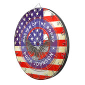 American US flag antiqued style cuustom dart board Dartbord (Voorkant Rechts)