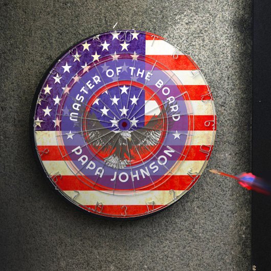 American US flag antiqued style cuustom dart board Dartbord