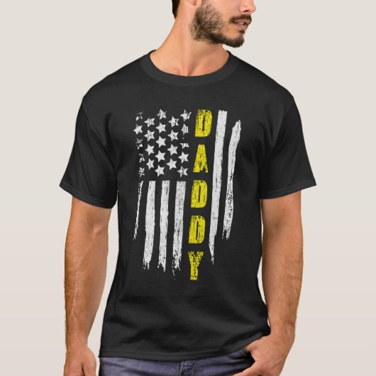 American Us Flag Daddy Tow Truck Driver On Back T-shirt (Voorkant)