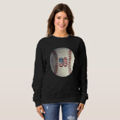 American USA Flag With Retro 99 Baseball Number 99 Trui (Voorkant volledig)