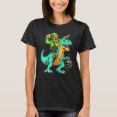 American USA Irish Flag St Patricks Day And T-Rex T-shirt (Voorkant)