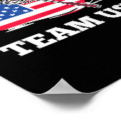 American Usa Team Shuttle Racket Badminton Player Poster (Hoek)
