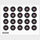 American Usa Team Shuttle Racket Badminton Player  Ronde Sticker (Vel)