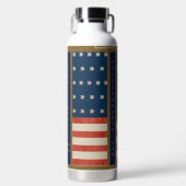 American Values, Pride en USA Flag - Gepersonalise Waterfles (Voorkant)