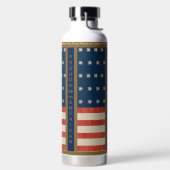 American Values, Pride en USA Flag - Gepersonalise Waterfles (Links)