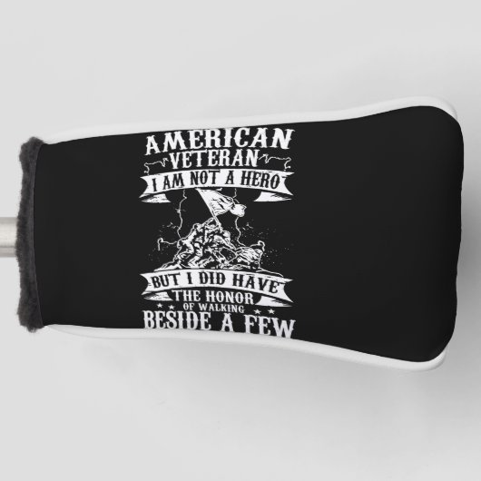 american veteran i'm not a hero but i did have the golfheadcover (Voorkant)