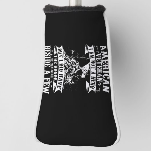 american veteran i'm not a hero but i did have the golfheadcover (Draai 90)