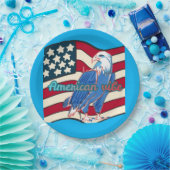 American vibe azure papieren bordje (Feest)