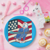 American vibe azure papieren bordje (Feest)