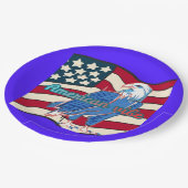 American vibe blue papieren bordje (Gekanteld)