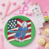 American vibe kelly green papieren bordje (Feest)