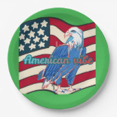 American vibe kelly green papieren bordje (Voorkant)
