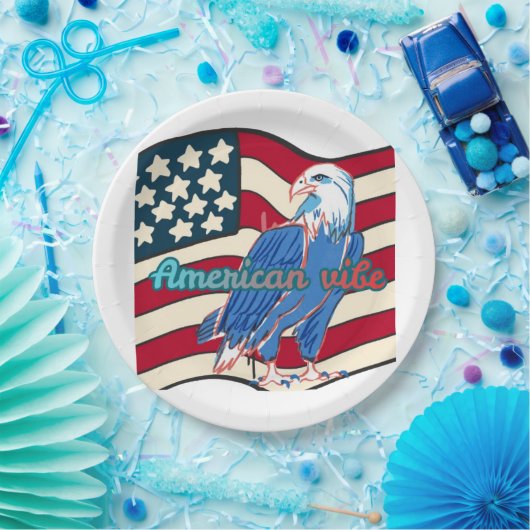 American vibe papieren bordje (Feest)