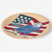 American vibe peach papieren bordje (Gekanteld)