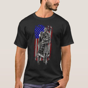 American Warrior Knight Crusader Knight Templar T-shirt