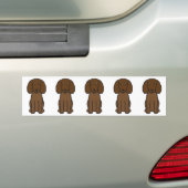 American Water Spaniel Dog Cartoon Bumpersticker (Op auto)