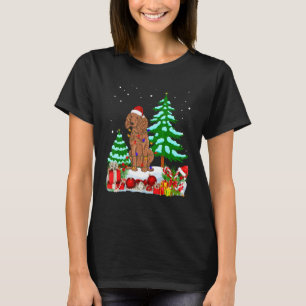 American Water Spaniel Dog Wearing Kerstmis Pet T T-shirt