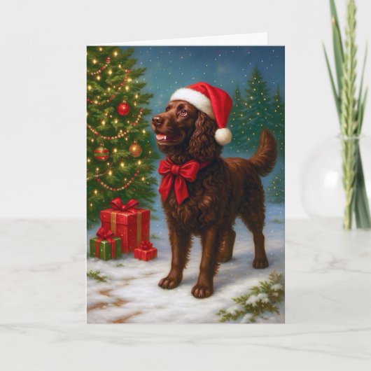 American Water Spaniel Holiday Card Feestdagen Kaart (Voorkant)