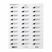 American Water Spaniel Silhouette Return Address Etiket (Full Sheet)