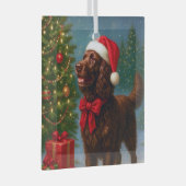 American Water Spaniel Vakantie  Glas Ornament (Voorkant Rechts)