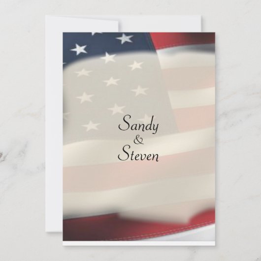 American Wedding Invitations Kaart (Achterkant)