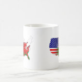 American Welsh Flags Map Koffiemok (Center)