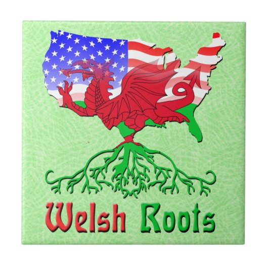 American Welsh Roots Tile Tegeltje (Voorkant)