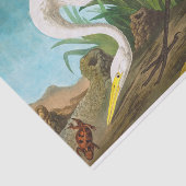 American White Heron door John James Audubon Tissuepapier (Detail)