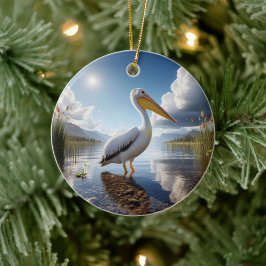 American White Pelican Keepsake Keramisch Ornament