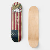 American White Unicorn Personalized Skateboard (Voorkant)