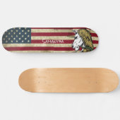 American White Unicorn Personalized Skateboard (Horizontaal)
