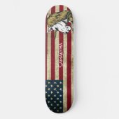 American White Unicorn Personalized Skateboard (Voorkant)