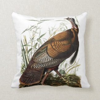 American Wild Turkey Pillow, James Audubon-kussen Kussen