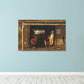 American WildWest Blacksmith en Cowboy Canvas Afdruk (Insitu (Houten vloer))