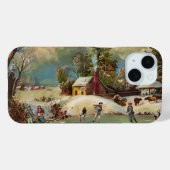 American Winter Life Kerstmis Scene Case-Mate iPhone Case (Achterkant (horizontaal))