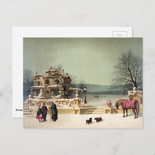 American Winter Scene Briefkaart (Voorkant / Achterkant)