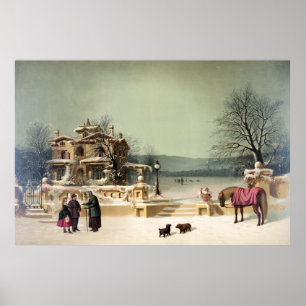 American Winter Scene Poster