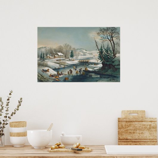 American Winter Scenes - F Palmer Fine Art Poster (Keuken)