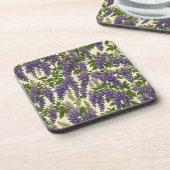 American Wisteria patroon tekening Bier Onderzetter (Linkerzijde)