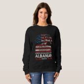 American with Albanian Roots Patriotic Albania Trui (Voorkant volledig)