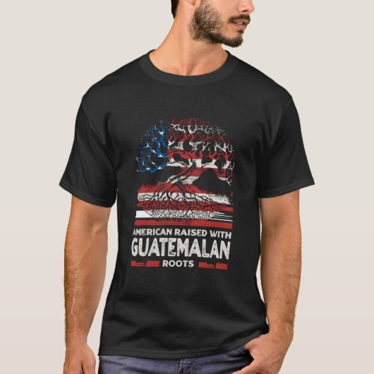 American with Guatemalan Roots Patriotic Guatemala T-shirt (Voorkant)