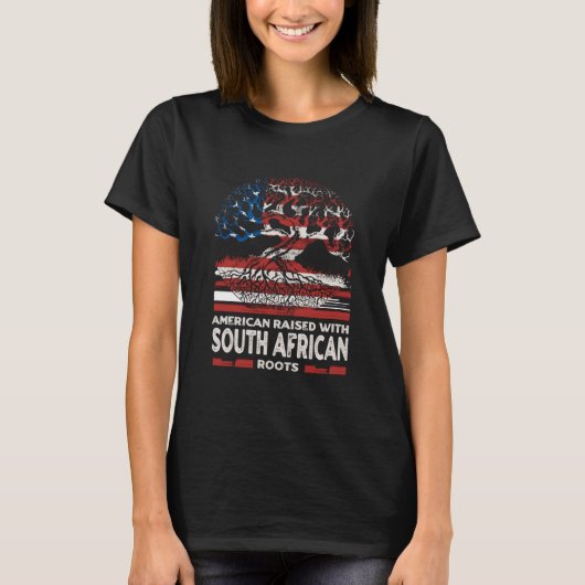 American with South African Roots Patriotic T-shirt (Voorkant)