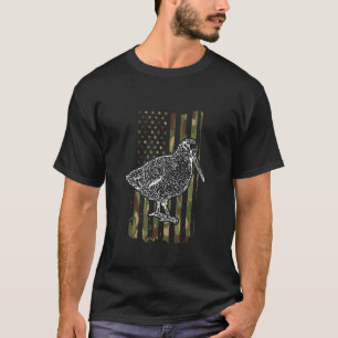 American Woodcock Camo Bogsucker Woodcock Hunting T-shirt